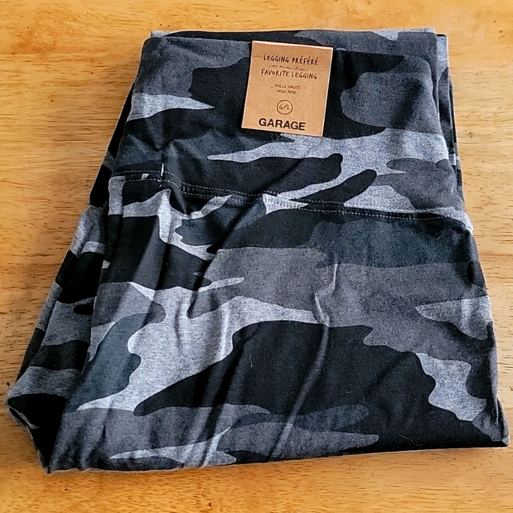 Black/Grey Camo legging by Garage clothing co.